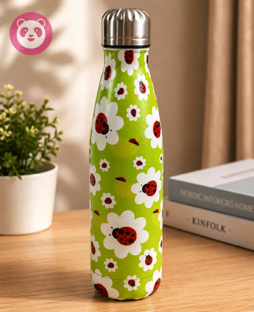 Customize Stainless Steel Thermos Flask Floral Water Bottle BPA free Tea Coffee Insulated Cup Sport Gym Drink Bottle