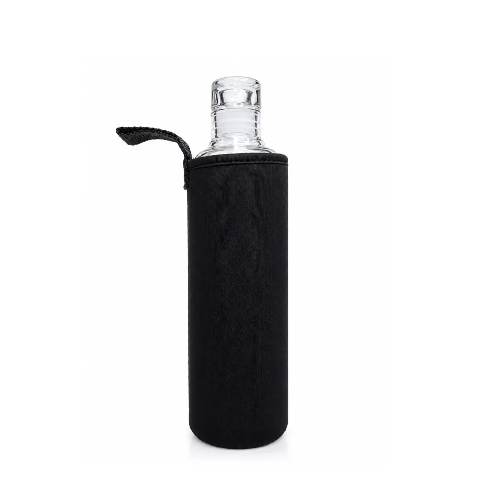 500ml Portable Glass Water Bottle With Time Marker Cover For Water Drink Transparent Milk Juice Simple Cup Birthday Gift