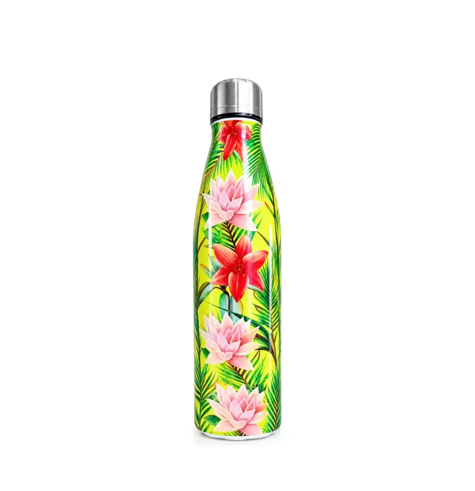 Customize Stainless Steel Thermos Flask Floral Water Bottle BPA free Tea Coffee Insulated Cup Sport Gym Drink Bottle