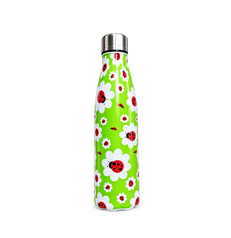 Customize Stainless Steel Thermos Flask Floral Water Bottle BPA free Tea Coffee Insulated Cup Sport Gym Drink Bottle